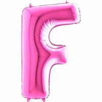 Balónek fóliový písmeno růžové F 102 cm