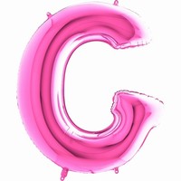 Balónek fóliový písmeno růžové G 102 cm