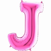 Balónek fóliový písmeno růžové J 102 cm