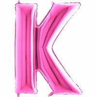 Balónek fóliový písmeno růžové K 102 cm