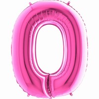 Balónek fóliový písmeno růžové O 102 cm