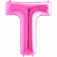Balónek fóliový písmeno růžové T 102 cm
