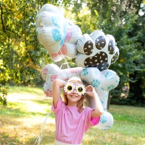 Balónek fóliový Psí kost modrá/růžová 39x62 cm 2 ks