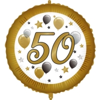 Bal�nek f�liov� s bal�nky "50" 46 cm