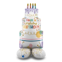 Balónek fóliový samostojný Fancy Cake 122 cm