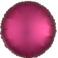 Balónek fóliový saténový kruh Granátové jablko 43 cm