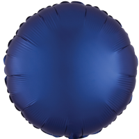 Balónek fóliový saténový kruh námořnicky modrý 43 cm