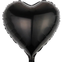 Bal�nek f�liov� srdce �ern� 45cm