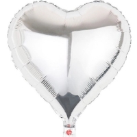 Bal�nek f�liov� srdce st��brn� 45cm