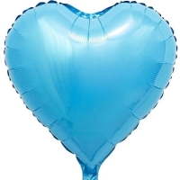 Bal�nek f�liov� srdce sv�tle modr� 45cm