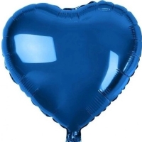 Bal�nek f�liov� srdce tmav� modr� 45cm