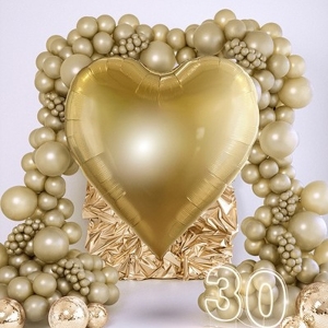 Balnek fliov srdce zlat XXL 136x129 cm