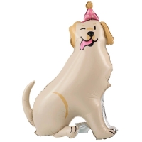 Bal�nek f�liov� stojac� Zlat� pes s kloboukem 76x96cm