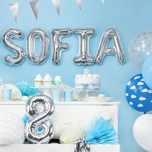 BALÓNEK fóliový mini písmeno F stříbrné 35 cm