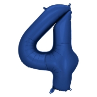 Bal�nek f�liov� tmav� modr� ��slo "4" 86 cm