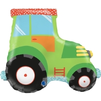 Balónek fóliový zelený Traktor 69 cm