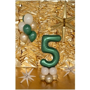 Balnek fliov lahvov zelen slo "5" 86 cm