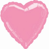 Balónek fólliový Srdce růžové 37cm