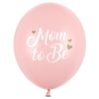 Balónek latexový Mom to Be pastelově bledě růžová 30cm 1ks