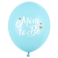 Balónek latexový Mom to Be pastelově světle modrá 30cm 1ks
