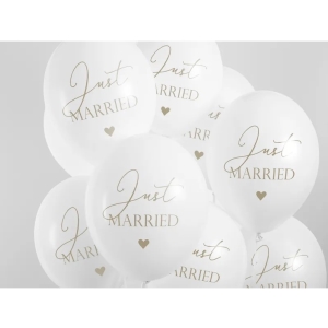 Balnek latexov bl s npisem Just Married 30 cm 1 ks