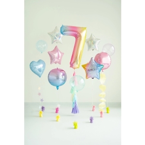 Balnek fliov slo 7 pastelov druhov 86 cm