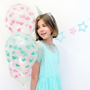 BALON S POTISKEM trans. růžová srdíčka