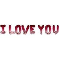Balónkový nápis I Love You růžové ombre 36 cm