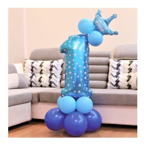 Balnkov set slice 1 s korunkou na podstavci modr