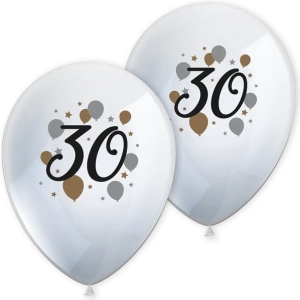 Balónky latexové 30. narozeniny 6 ks