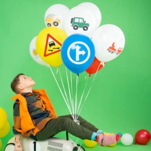 Balónky latexové Auta 30 cm 9 ks