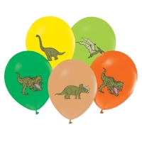 Balónky latexové Dinosauři 30 cm 5 ks
