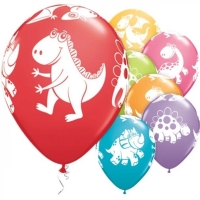 Balónky latexové Dinosauři mix barev 28 cm 25 ks