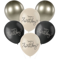 Balónky latexové HB Creme Noir 33cm 6ks