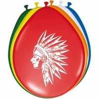 Balónky latexové Indián barevný 30cm 8ks