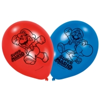 Balónky latexové Super Mario 22,8 cm 6 ks