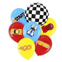 Bal�nky latexov� Z�vodn� auta 30cm 7 ks