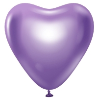 Balónky latexové, platinové světle fialové srdce 30 cm 6 ks