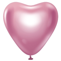 Balónky latexové, platinové světle růžové srdce 30 cm 6 ks