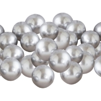 Balónky latexové chromové stříbrné 13 cm 40 ks
