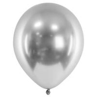 Balónky latexové chromové stříbrné 30 cm 20 ks