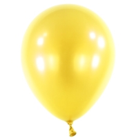 Balónky latexové dekoratérské metalické žluté 35 cm 50 ks