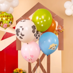 Bal�nky latexov� Farm��sk� motivy 30 cm 6 ks