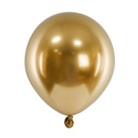 Balónky latexové lesklé Glossy zlaté 12 cm 50ks
