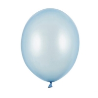 Balónky latexové metalické Baby blue 23 cm 100 ks