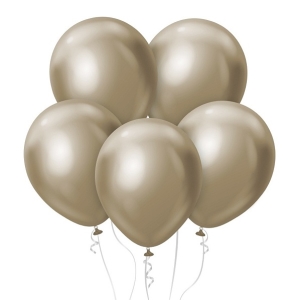Balónky latexové metalické šampaň 45 cm 5 ks
