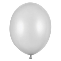 Balónky latexové metalické stříbrné 23 cm 100 ks