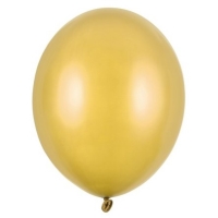 Balónky latexové metalické zlaté 23 cm 100 ks