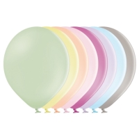 Balónky latexové pastelově barevné mix 25 cm 50 ks