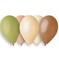 Balónky latexové přírodní odstíny 33 cm 5 ks